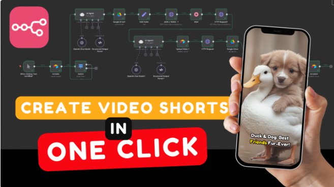12 - N8N - One-Click Video Shorts Automation