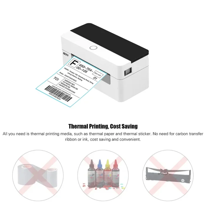 Smart Label Printer 110mm Thermal Label Printer Shipping Label Printer Express Warehouse Use - Image 3