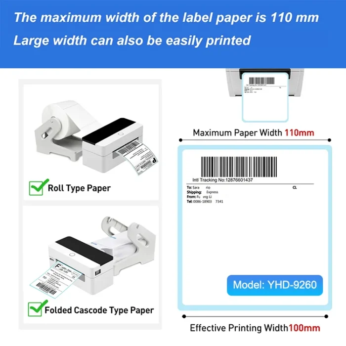 Smart Label Printer 110mm Thermal Label Printer Shipping Label Printer Express Warehouse Use - Image 4
