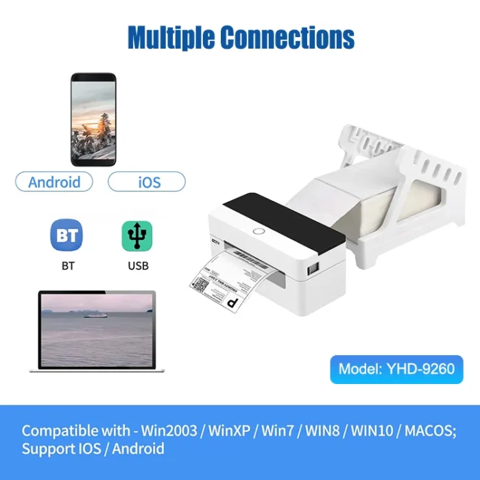 Smart Label Printer 110mm Thermal Label Printer Shipping Label Printer Express Warehouse Use - Image 2