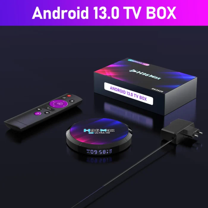 Yinzam H96 MAX 8K Smart TV Box Android 13 Set Top Box Android TV Dongle  with WiFi 6 TV 8K OTT Box RK3528 for Amazon Firestick - Image 2