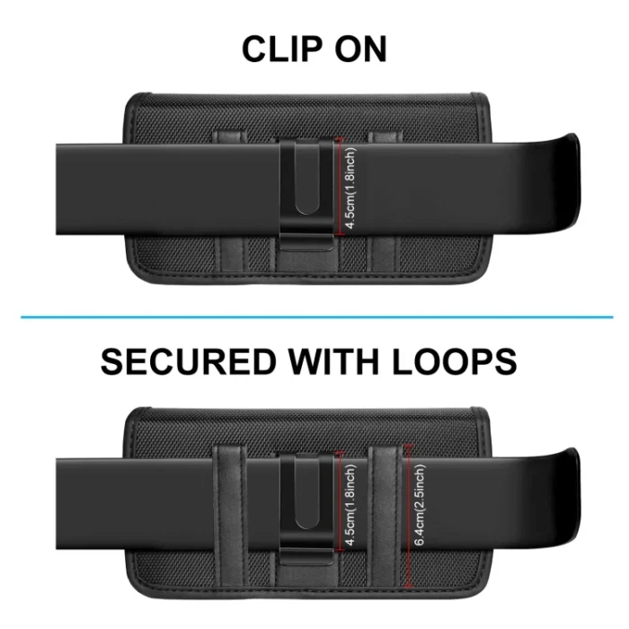 Mobile Phone Wallet HAWEEL 6.1-6.8 Inch Nylon Cloth Phone Belt Clip Horizontal Carrying Pouch Waist Bag With Card Slot - Image 3