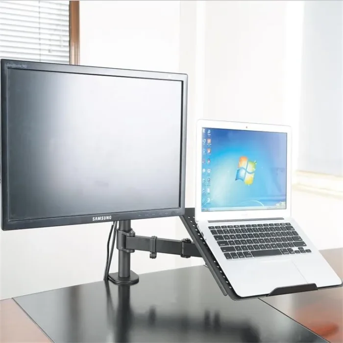 Laptop Monitor Mount,Single Monitor Desk Mount Holds13-32 Inch Computer Screen,Laptop Notebook Desk Mount Stand Fit up To17 Inch - Image 5