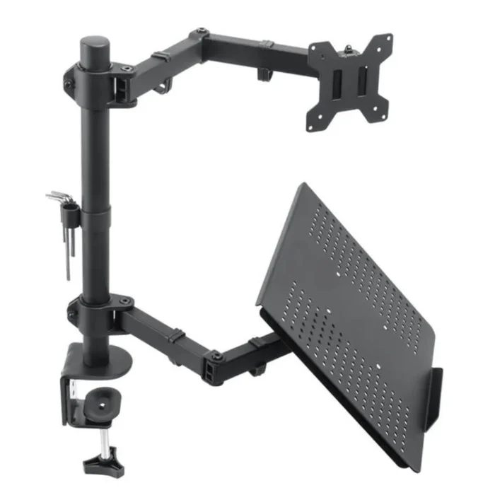 Laptop Monitor Mount,Single Monitor Desk Mount Holds13-32 Inch Computer Screen,Laptop Notebook Desk Mount Stand Fit up To17 Inch - Image 4